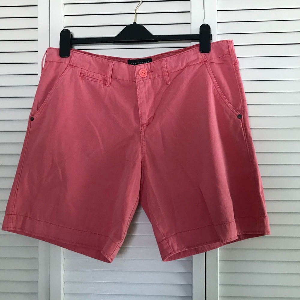 Sanctuary Casual Shorts, Faded Red, Size 32